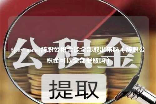 大理辞职公积金能全部取出来吗（辞职公积金可以全部提取吗）